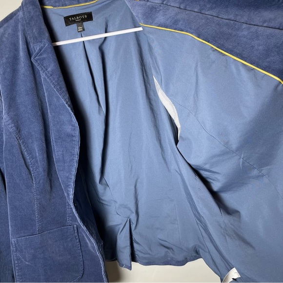 Talbots Plus size Corduroy Steel blue Blazer- 22 - Picture 9 of 11